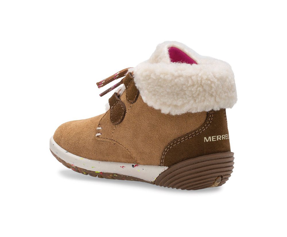 Merrell Boots Brown - Bare Access Steps® Cocoa Jr. - Kids 40EOLDJHY